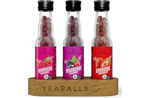 ‎TEABALLS TEABALLS - 3er Set BEEREN MIX - HIMBEERE, WILDBERRY, ERDBEERE für ca. 120 Tassen Tee