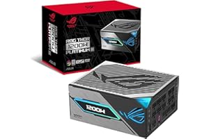 ASUS ROG Thor 1200W Platinum III Bloc d'alimentation (80 Plus Platinum Certified, ATX 3.1, PCIE 5.1, GaN MOSFET, GPU-First IVS, Magnetic OLED Display, Turbo Mode, garrantie10ans)