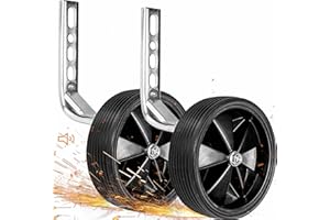 PROMETHEUS BICYCLES Stützräder Kinderfahrrad | Stützrad Kinderfahrrad | Fahrrad Stützräder 12 Zoll 14 Zoll 16 Zoll 18 Zoll für Kinder universal - stabile Stahlkonstruktion mit Gummi-Reifen (Schwarz)