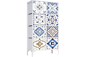 LYNCOHOME Komoda, komoda do sypialni, szafka do przechowywania, szafa z 8 szufladami z tkaniny, meble do sypialni, komoda z 8 szufladami, szafka z szufladami do kuchni, biura, przedpokoju