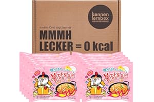 ‎KENNENLERNBOX Kennenlernbox 10er Buldak Box | Samyang Hot Chicken Ramen Combo | 2 x 5er Pack Carbonara