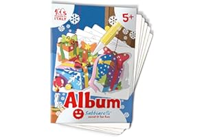 Sabbiarelli Sand-it For Fun - Album Gli Addobbi di Natale 2: 5 Fogli Adesivi A5 per Sand Art con 10 Decorazioni da Colorare con Sabbia Colorata (NON INCLUSA) - Lavoretti di Natale per Bambini Anni 5+