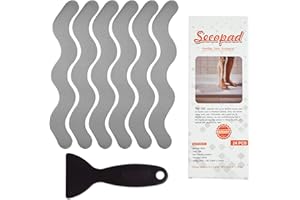 Secopad Adesivi antiscivolo, 24 pezzi, strisce di sicurezza per vasca da bagno, doccia, scale (Grigio)