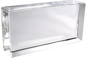 Fuchs Design Collection Crystal Classic 1 pièce vue complète brillant brique de verre brique de verre 20x10x5 cm Bloc de verre en verre véritable de haute qualité