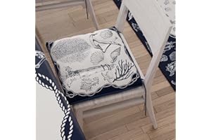 PETTI Artigiani Italiani - Cuscini per Sedia Cucina, Set 6 Cuscini per Sedie Cucina, Coprisedie Cucina in Microfibra con Stampa Digitale e Laccetti, 100% Made in Italy