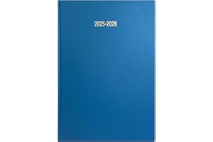 PRECIOUS LONDON Precious - Agenda académica 2025-2026, tamaño A4, día por página, tapa dura, encuadernada, agenda de medio año, para estudiantes, profesores, organizador (azul cielo)
