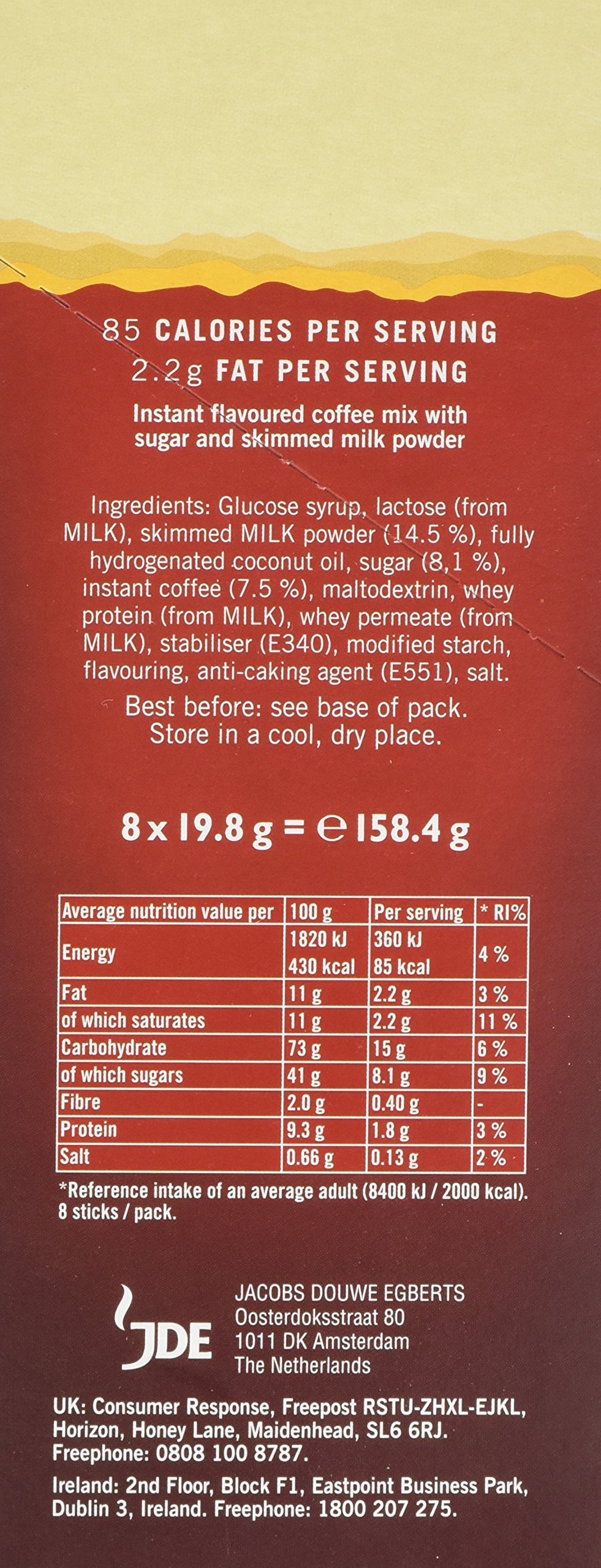 Kenco Latte Instant Coffee, 8 Sachets Fresh Store Shop