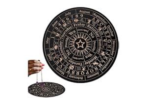 SUCRITUDE Pendulum Mat, Dowsing Divination Metaphysical Message Board, witchcrafts Wiccan Altar Supplies Kit, Dowsing Pendulum Kit witchcrafts Wiccan Altar Supplies Spiritual Power For Divination Meditation