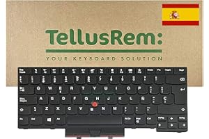 TellusRem Teclado de respuesto Español sin retroiluminación para Lenovo Thinkpad T470 T480