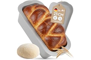 Backefix Brotbackform Silikon 23 cm – Rechteckige Kastenform, auch als Kuchenform 1400ml für Brot und Kuchen, extra Wandstärke gegen Ausbeulen (antihaftend, flexibel, PFAS-, BPA-frei)