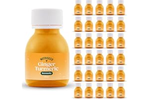 Nutriseed Ginger Turmeric Shots (30 x 60ml) - 100% Natural Ingredients, Cold Pressed, Flash Frozen to Ensure Optimum Nutritional Levels, No Added Sugar, Boosts Immunity & Provides Instant Energy