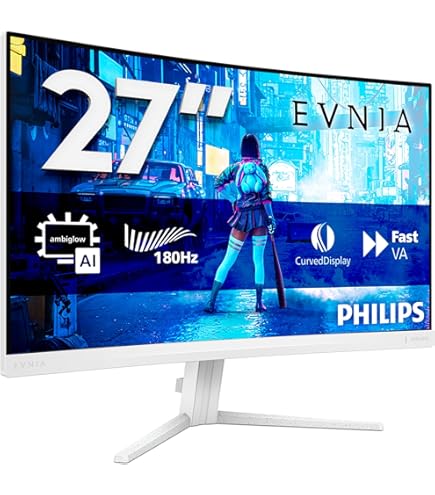 PHILIPS Evnia 27M2C5501 27-inch Curved QHD Gaming Monitor 180Hz