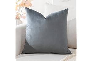 Artscope Federe Cuscini in Velluto Minimalista Copricuscino Colorato per la Decorazione Domestica Soggiorno Camera da Letto Divano 50x50cm, Grigio Grafite