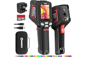 KAIWEETS Thermal Camera, 256x192 Ultra-high Resolution, -20℃~550℃ Range Thermal Imager, Thermal Camera with PIP/Infrared/Visible Light/Fusion 4 Image Modes - 32GB TF Card and 16-Hour Battery Life.