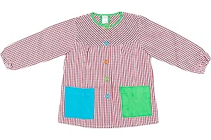 H HANSEL HOME Bata Escolar Infantil Multicolor Baby Infantil de Cuadros