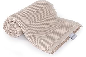 Meri-Home Bedspread, 150 x 200 cm, Cuddly Blanket, Sofa Throw Blanket, Bed Throw Blanket, Bedspreads, Sofa Blanket, Lightweight Couch Blanket (150 x 200 cm, Beige)