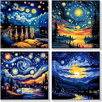HEIBAGO 4 Pack Fruit Peinture par Numéros Adulte avec Cadre, Kit de Peinture pour Débutants DIY HEIBAGO 4 Pack Fruit Peinture par Numéros Adulte avec Cadre, Kit de Peinture pour Débutants DIY