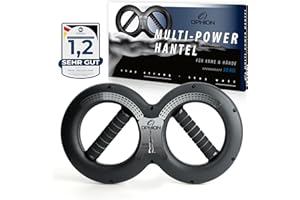 OPHION Multi Power Haltère (5 à 30 kg) Appareil d'entraînement pour les mains et les avant-bras 3 en 1 pour les bras, les mains, les épaules - Entraînement pour le fitness et les sportifs professionnels - Appareil d'entraînement pour la maison et les déplacements