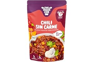 THE VEGAN COW Chili sin Carne - Bio-Fertiggericht mit veganem Hack | 320g | Proteinreich & allergenfrei | Herzhaft, würzig & 100 % pflanzlich | ohne künstliche Zusätze | lange Haltbarkeit