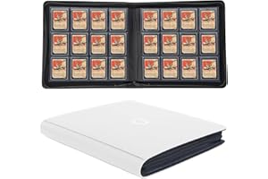 D DACCKIT Toploader Binder, Holds 384 Toploaders - 12 Pocket Top Loader Binder for 3" x 4" Rigid Card Holders for Trading Cards or Sports Cards - Pure White