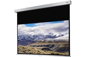 70" Zoll Rollo-Leinwand celexon Professional Plus 16:9 | 160x90 cm weiß | 4K Full HD 3D | ausziehbare Projektions-Leinwand für Büro-Präsentationen & Ihren Heimkino-Beamer | Decken- & Wand-Montage