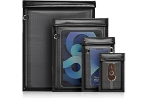 MRRCYUR Faraday Lot de 4 sacs anti-EMP pour tablettes, y compris RFID Key Fob Signal Blocker Pounch et téléphone portable anti-suivi