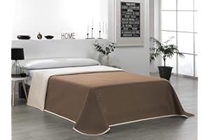Martina Home Bouti-Tagesdecke, wendbar, Beige, Braun, 90 cm