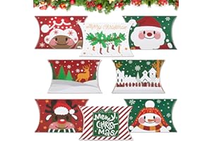 COLOFALLA 24PCS Boîtes Cadeau de Noël Pochettes Emballage Cadeau Sachets Bricolage Emballage Bonbons Chocolat pour Fête Anniversaire Décoration de Noël Calendrier de l'Avent