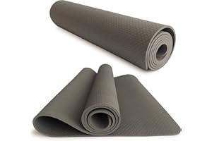 NAWA HOME & WORK NAWA Home Esterilla Yoga Antideslizante, Alfombrilla Ejercicio | Evita Resbalones | Ideal para Yoga y Pilates | Protección Articular | Diseño Original Con Control de Extensión de Movimientos, Gris