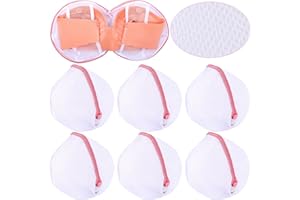 JEFHOMKIT 6 Stück BH Wäschenetz für Waschmaschine, Mesh Waschbeutel Mit Reißverschluss, Wiederverwendbare Waschnetz für Unterwäsche, Socken, Dessous, Babykleidung