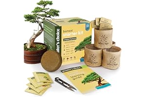 PLANTERS' CHOICE Bonsai Starter Kit - Mother's Day Gift - Gardening Gift for Women & Men - Bonsai Tree Growing Garden Crafts Hobby Kits for Adults, Unique Hobbies for Plant Lovers - Unusual Christmas Gifts Ideas