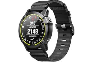 ANBEST Nylon Bande Compatible avec Fenix 6/Fenix 7/Fenix 5 Bracelet, Bracelet à Dégagement Rapide avec Boucle à vis pour Fenix 6 Pro/Forerunner 955/Forerunner 945/Forerunner 935 pour Femmes et Hommes