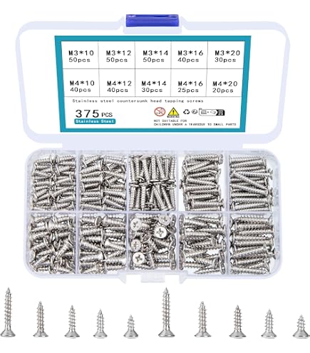Confezione Da 100 Viti M2 0,4 X 60 Mm – Testa Piatta Phillips, Acciaio Inox