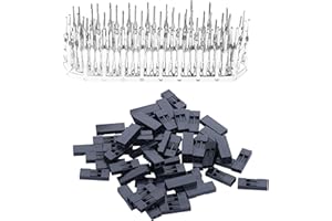 Pzsmocn 50 juegos para Dupont 2.54 mm Paso 2-Pines Macho Adaptador Conector de Cable Accesorios.150 piezas de 2-Pines conector macho carcasa terminal de enchufe,kit de pasadores de crimpado.