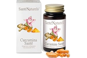 SANTE' NATURELS Curcumina Pura Tit. 95% ● 90 Capsule da 450 mg ● Integratore Naturale in Curcuminoidi Senza Ingredienti Aggiunti, Solo Estratto Concentrato ● Adatto a Vegetariani e Vegani