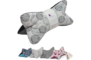 ‎DIE SCHLEYEREULE Die Schleyereule Leseknochen Nackenkissen Natur bequem und waschbar! Handgestopft und genäht in Deutschland - Nutzbar als Nackenrolle Kissen Nackenrolle (Fleur de Soleil)