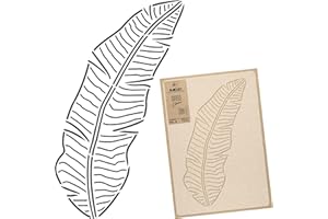 ‎NL NAKLEO ART & WALL DECOR Wiederverwendbare Wandschablone aus Kunststoff // BANANENBLATT #1 - ART DECO UMRISS // Muster Schablone Vorlage (45x65cm)