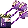 TARGET Darts Luke Littler World Champion K Flex Flights and Shaft System, No.2/No.6 | The Nuke 2025 Edition Kflex, All In One Integrated Flights and Shafts (Pack of 3) – Short/Intermediate/Medium