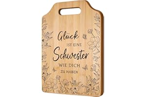 JOYVADO Schwester Geschenk zum Muttertag, Geburtstagsgeschenk für Schwester Bambus Schneidebrett, Valentinstag Weihnachten