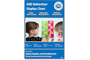 AUTISM SUPPLIES AND DEVELOPMENTS Tableau de Comportement - Francais (produit de communication visuelle en plastique et étanche pour l'autisme)