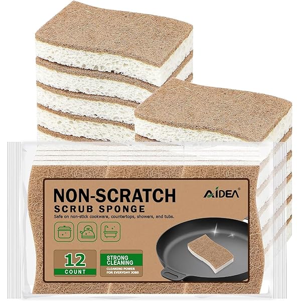 YICOTA 6 Pack Biodegradable Eco Sponge Washing Up Compostable