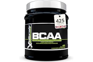 BCAA Amino Acid Tablets - 3000mg per Serving - 425 Vegan Tablets not Capsules or Powder - Supplement with Vitamin B6 2:1:1 - Made in The UK - Xellerate Nutrition