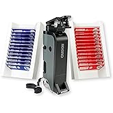 Carson MicroFlip 100 x 250 x LED and UV light pocket microscope, drop-down scroll base and smartphone discop clip,