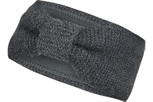 ‎WITH LOVE, VANESSA & MELISSA Vanessa & Melissa Gestricktes Damen Stirnband mit Schleife, Mädchen Haarband gefüttert mit warmem Fleece Innenfutter, Ohrenschützer SB1015