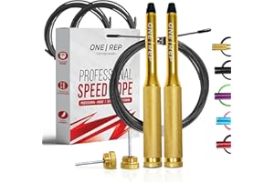 ONE REP Comba Crossfit Profesional de Aluminio - Speed Jumping Rope - Combas Fitness con Rodamientos y Mango Antideslizante, Jump Rope, Cuerda Saltar, Jumping Boxeo. Para Mujer, Hombre