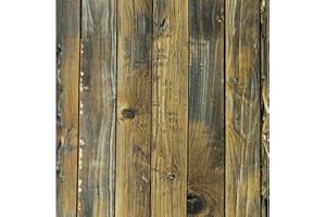 JOLIHOME Papier Peint Jaune Marron et Bleu Sticker Mural Imperméable Effet Planche de Bois Contact de Grain de Bois Auto-Adhésif pour Armoire Cuisine Chambre Salon Bureau Table Mur Porte 44,5x1000cm