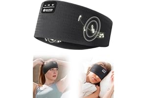 LOVE EYE Sleep Headphones, Sleep Headphones Headband, Sleeping and Sport Headband with Thin HD Hi Fi Bluetooth Speakers, Wireless Music Headband Headphones for Men Women Teens Relax Travel Yoga