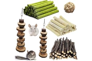 LMYKH Giocattoli da masticare per criceti, giochi per conigli nani, bastoncini di mela naturali per porcellini d'India, cincillà, conigli