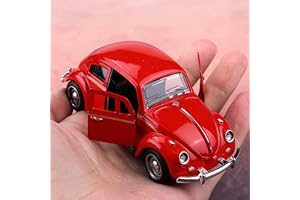 Classic Beetle Bug Vintage Scale Diecast Metal Car Model Car Model Decorative Statues and Ornaments are Suitable for Home Decor