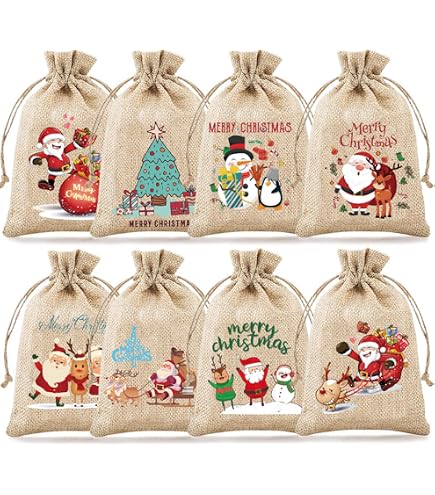 Sac Cadeau Noel Amazon Blulu Lot De 50 Sacs à Bonbons Avec Cordon De Serrage En Plastique Avec Ruban Pour Noël, Anniversaire, Mariage, Vacances, Nouvel An Sachet Biscuit Noel